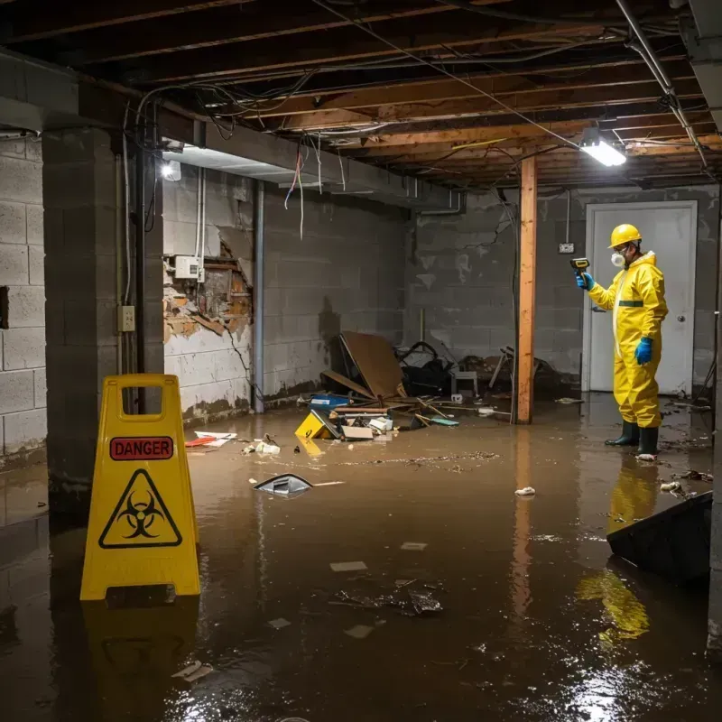 Flooded Basement Electrical Hazard in Toole County, MT Property